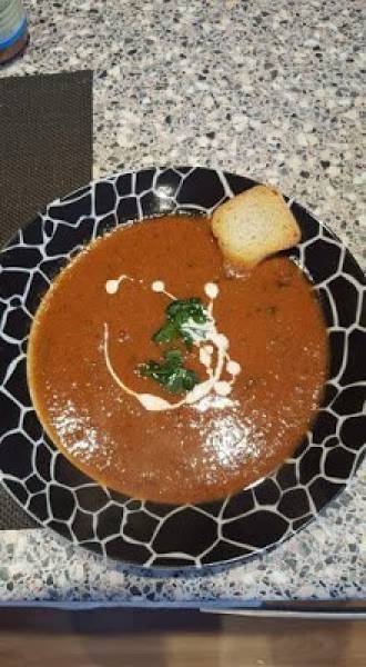 Zupa krem pomidorowa na baraninie