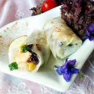 Sajgonki (spring rolls) z krewetkami i sosem serowym