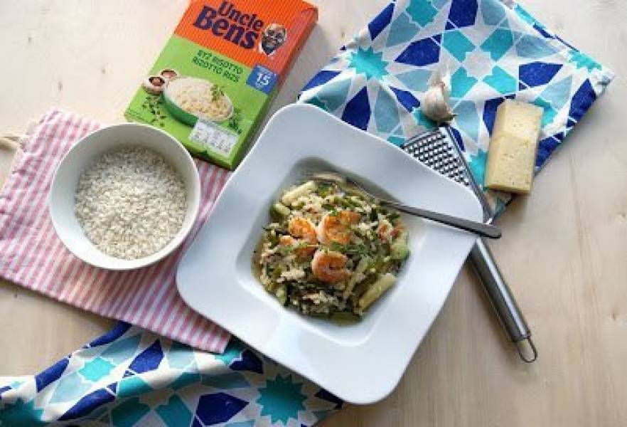 Risotto ze szparagami i krewetkami