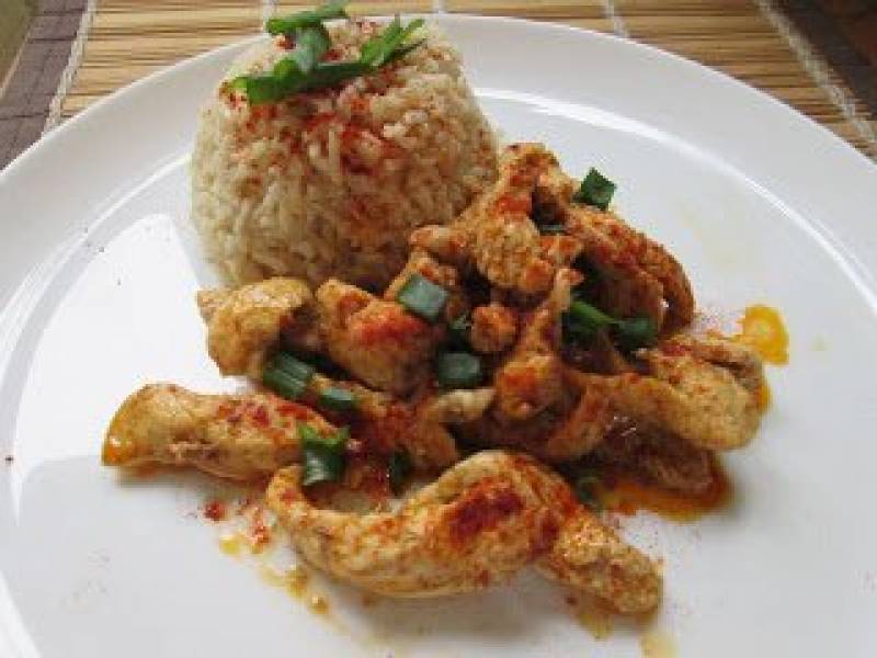 Szybki obiad - gyros z kurczaka z ryżem