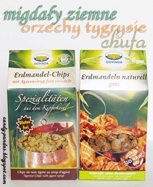 Migdały ziemne i chipsy z migdałów ziemnych z syropem z agawy - Govinda