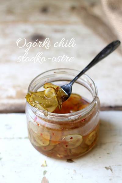 Ogórki do słoika słodko-ostre z chili