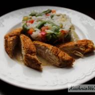 Sałatka dietetyczna z kurczakiem i ryżem