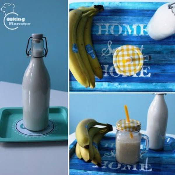 Domowe mleko kokosowe + szybki koktajl bananowy