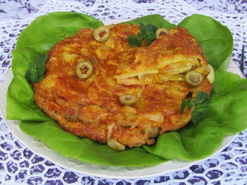 Tortilla ziemniaczana z oliwkami