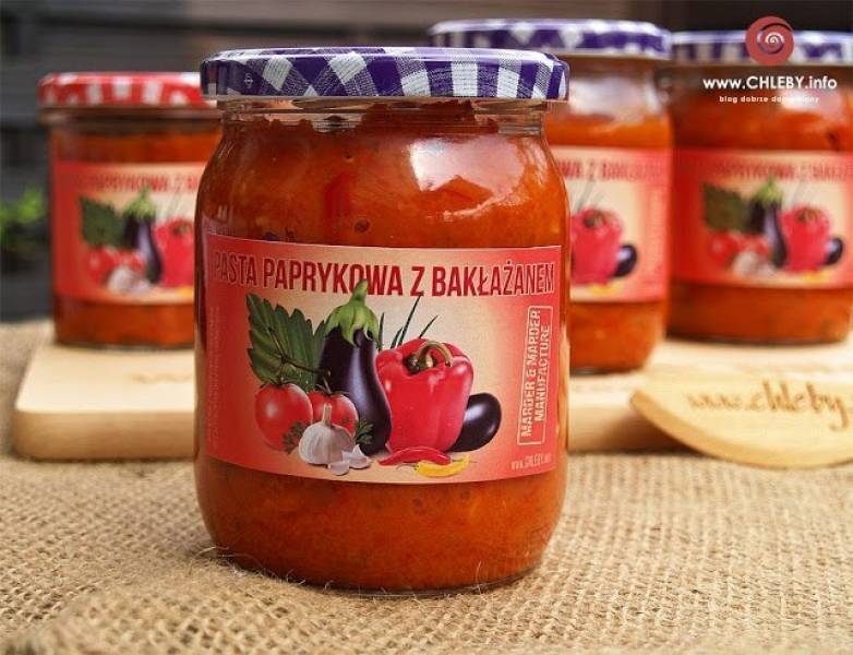 Pasta paprykowa z bakłażanem do słoików na zimę