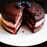 Zdrowy tort czekoladowo-malinowy, bez mąki pszennej, masła