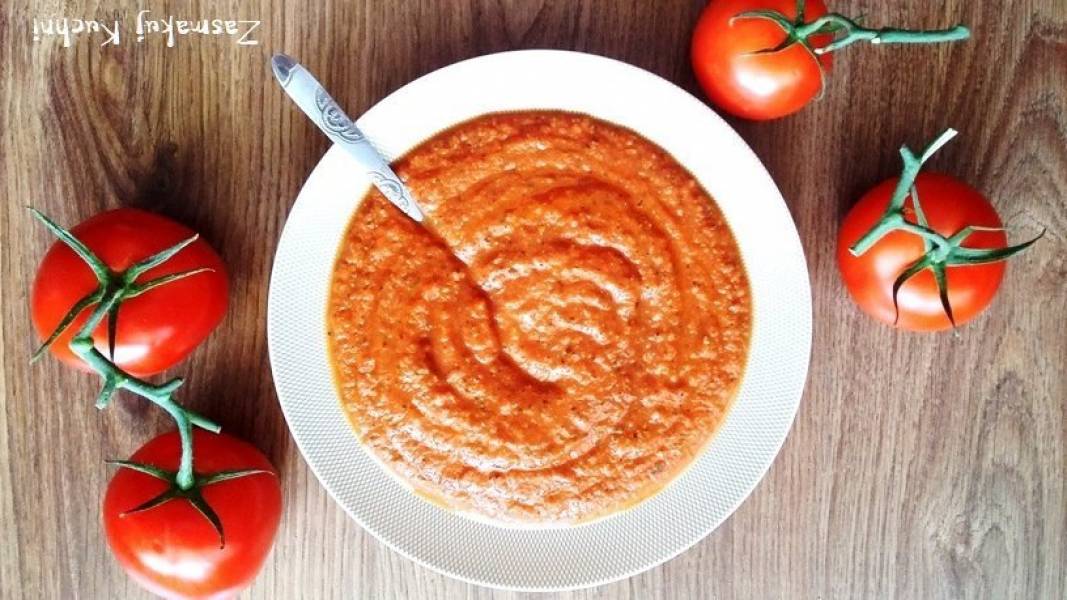 Sos pomidorowo - chrzanowy z kozim serem (idealny do makaronów, ryżu, mięs i ryb)