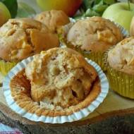 Kajmakowe muffinki z jabłkami i masłem orzechowym