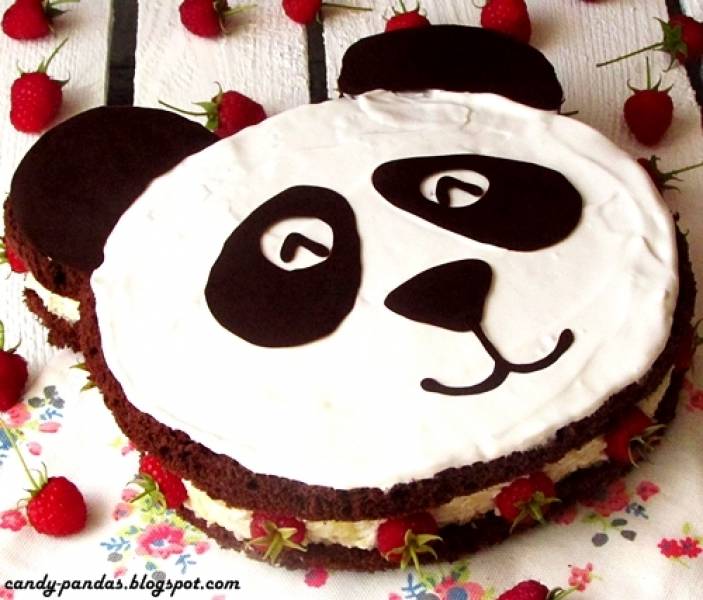 Torcik Panda z kokosowo-jaglanym nadzieniem (bez glutenu, laktozy, cukru białego)