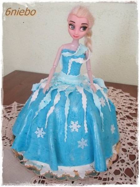 tort z lalą. Elsa z Frozen
