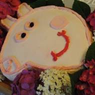 Tort Świnka Peppa - tort z czerwoną porzeczką i serkiem mascarpone