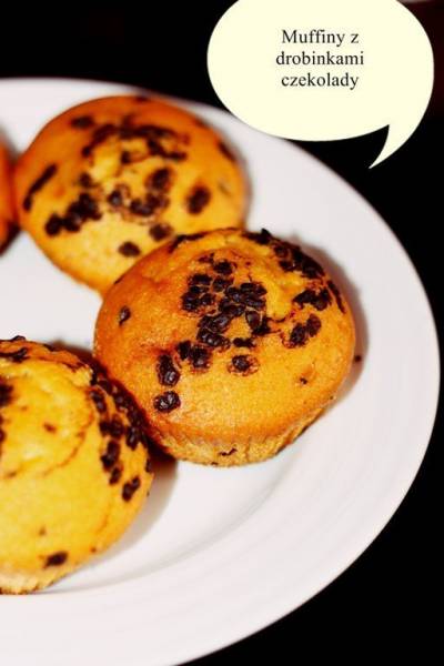 Muffiny z  drobinkami  czekolady