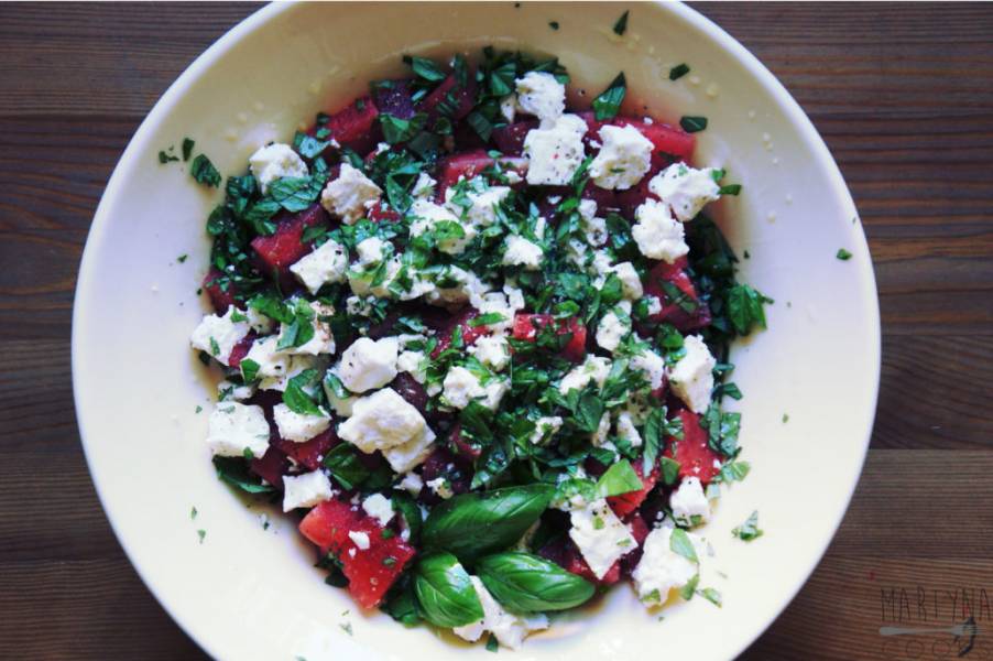 Sałatka arbuz & feta / Watermelon & feta salad