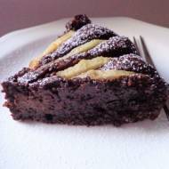 Migdałowo-czekoladowe ciasto z gruszkami bez mąki (Torta con mandorle, cioccolato e pere senza farina)