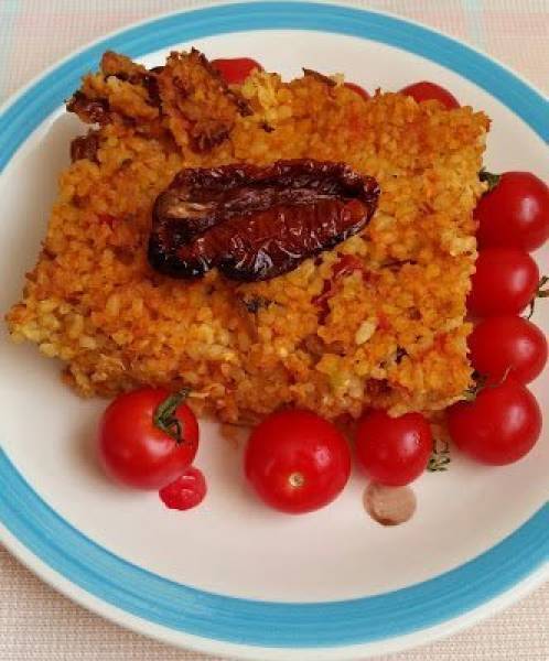 Zapiekanka z kaszy bulgur