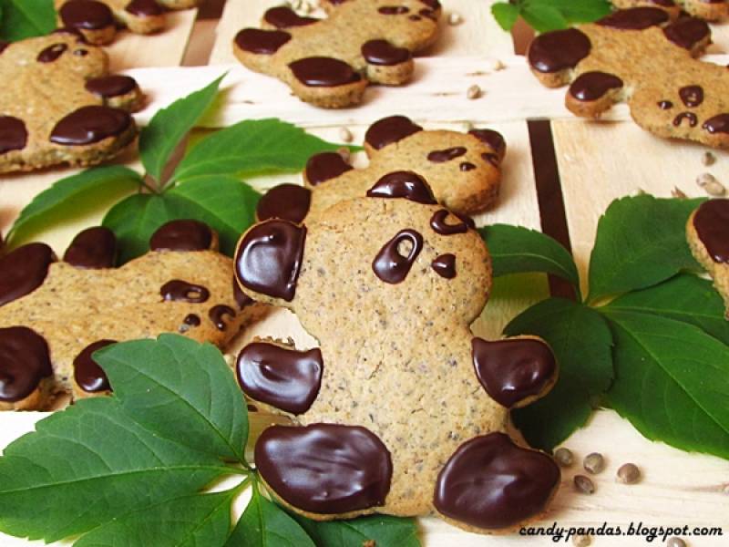 Ciastka konopne pandy (bez glutenu, cukru białego, laktozy)