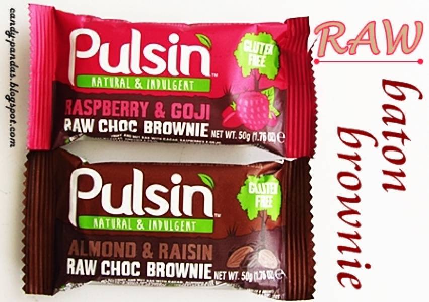 Raw batony brownie Migdały&Rodzynki / Malina&Goji - Pulsin