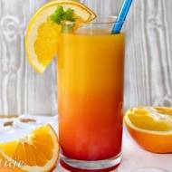 Tequila Sunrise (drink z tequilą, sokiem pomarańczowym i syropem grenadina)