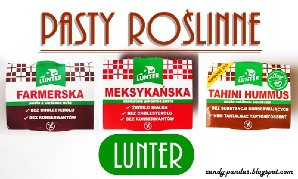 Pasty roślinne farmerska/ meksykańska/ hummus - Lunter (Tesco)