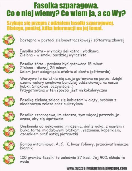 Słów parę na temat fasolki szparagowej