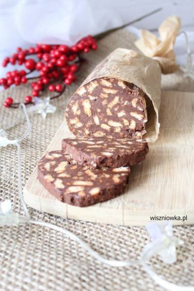 „Czekoladowe salami”-  włoski deser Salame di cioccolato