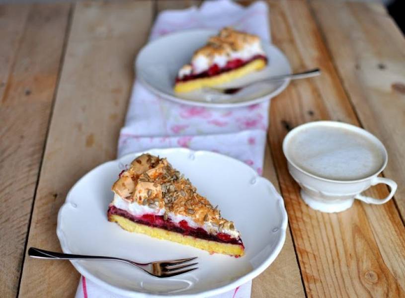 Ciasto z malinami i bezą / Raspberry meringue pie