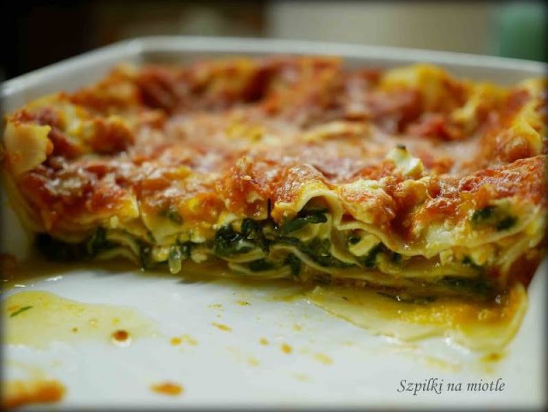 Szybki obiad: Lasagne wegetariańska z dynią i szpinakiem