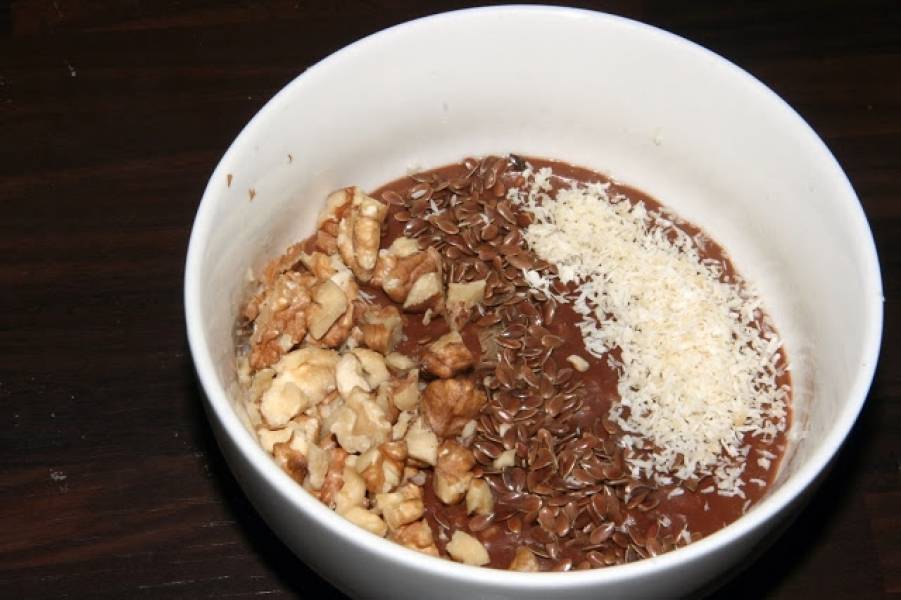 Orzechowo czekoladowa owsianka / Chocolate porridge with Nuts
