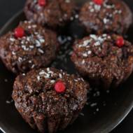 Muffinki bez mąki - z kakao i malinami