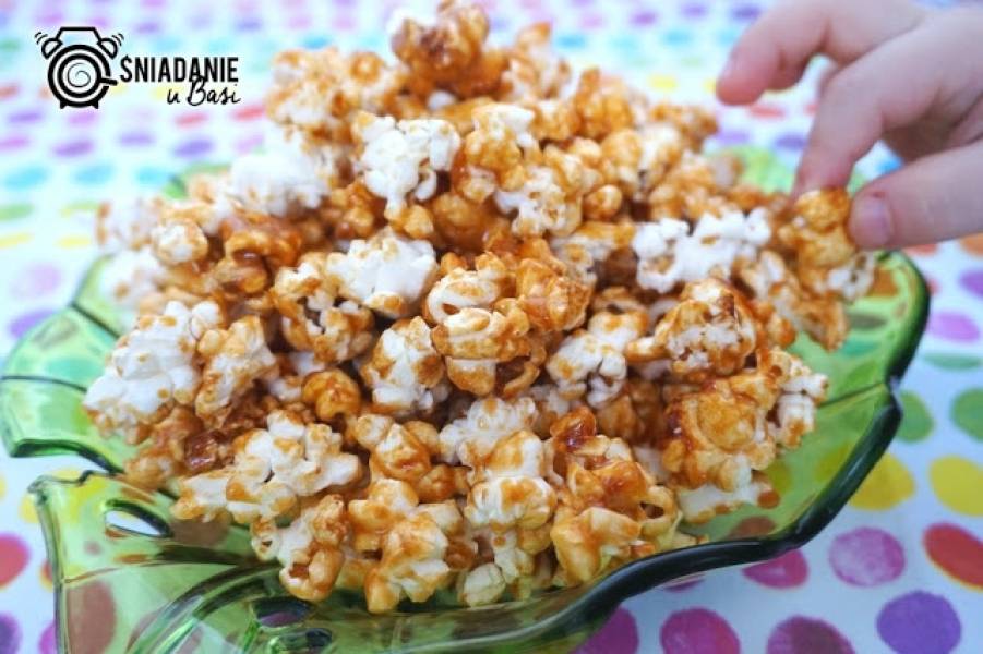 Przepis na Karmelowy popcorn jak w kinie Śniadanie u Basi