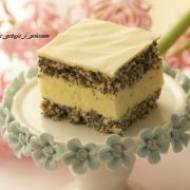 Ciasto z makiem i kremem cytrynowym – makowa panienka