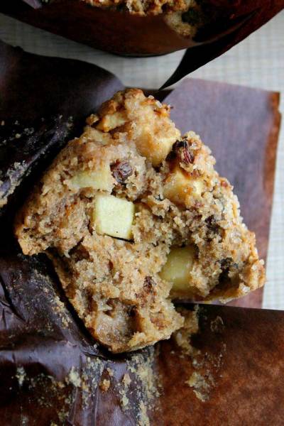 Żytnio-orkiszowe muffiny z jabłkami