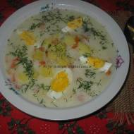 Zupa ziemniaczano-chrzanowa z jajkiem