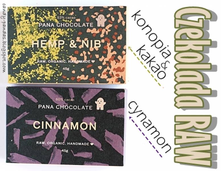 Czekolada Raw z konopią i kakao / cynamonem - Pana Chocolate