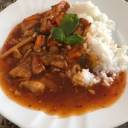 Kurczak w sosie słodko-kwaśnym z ryżem - pomysł na smaczny i szybki obiad :)