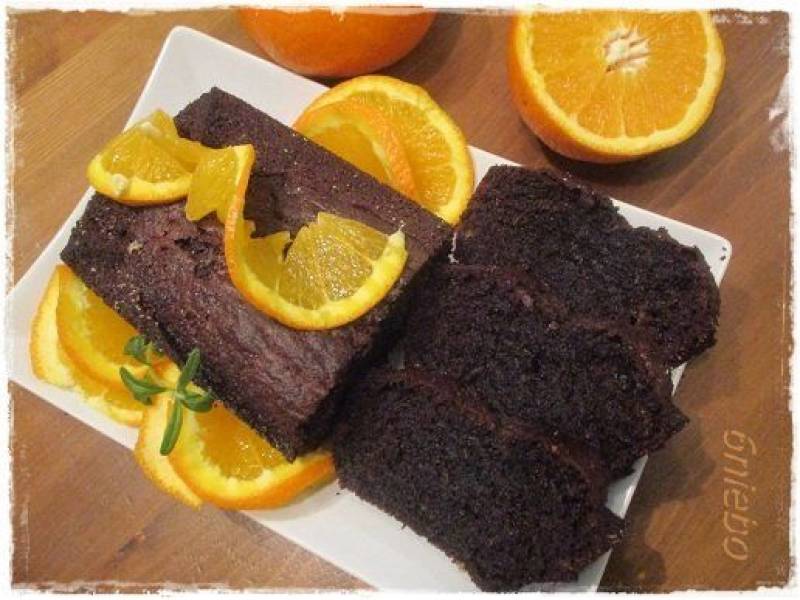ciasto czekoladowe z nutką pomarańczy