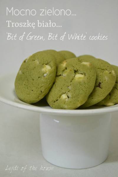 'Lots of Green, Bit of White', czyli zielone cookies z herbatą matcha i białą czekoladą...