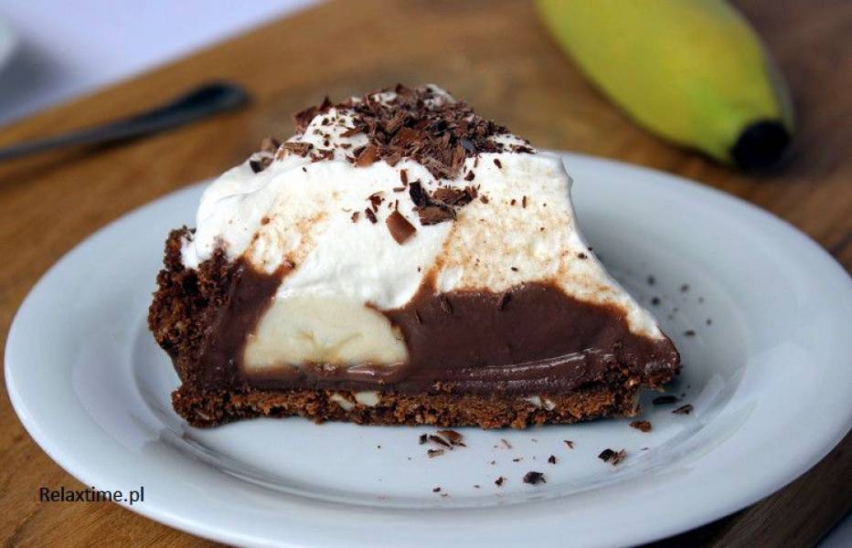 Ciasto na niedzielę szybkie i łatwe #17 Tarta bez pieczenia z czekoladą i bananami
