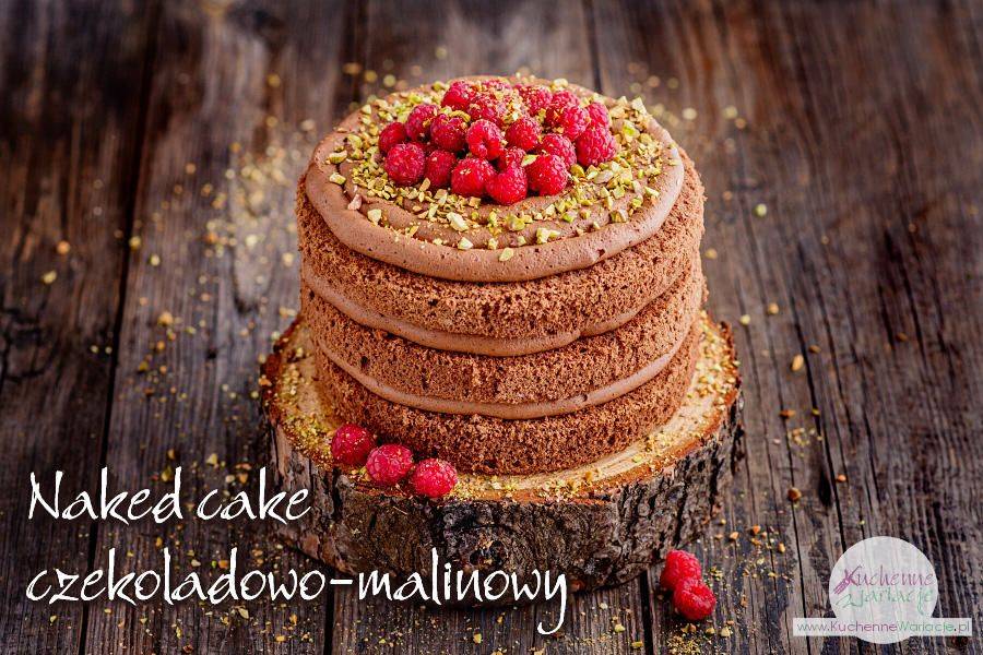 Czekoladowo-malinowy naked cake