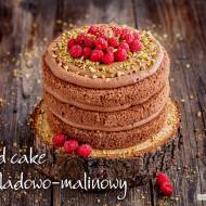 Czekoladowo-malinowy naked cake
