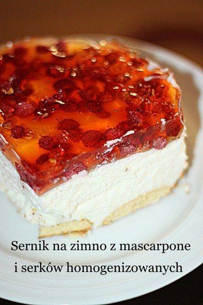 Sernik na zimno z mascarpone i serków waniliowych