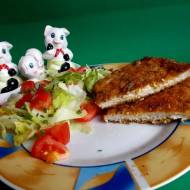Kotlet schabowy w zwykłej panierce.