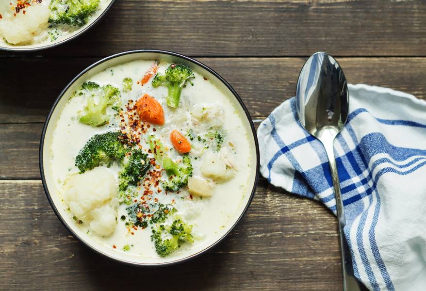 Zupa z kalafiora i brokułu
