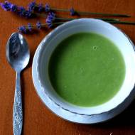 Zupa z zielonego groszku z czosnkiem (dietetyczna)