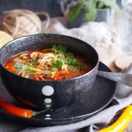 Ekspresowa tajska zupa z mięsem i makaronem / Easy Thai noodle and ground meat soup