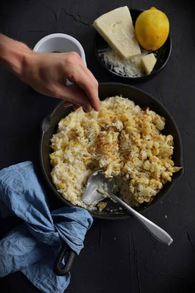 KREMOWE RISOTTO Z PIECZONYM KALAFIOREM