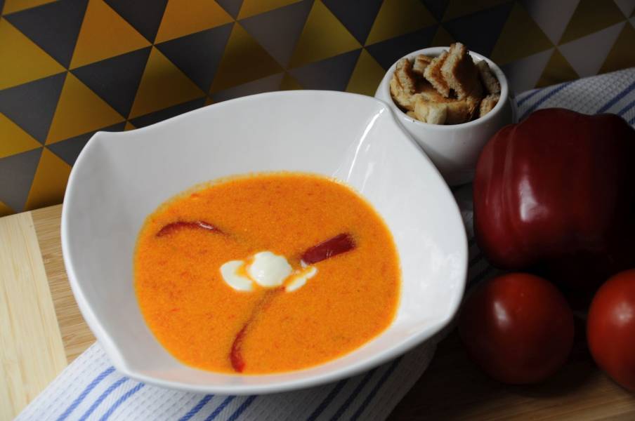 Zupa krem paprykowo-pomidorowa