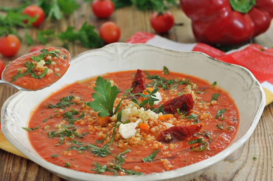 Pomidorowo paprykowo serowy krem
