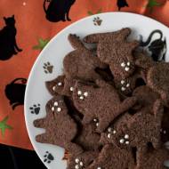 Ciasteczka czarne kotki z karobem (pełnoziarniste, bez cukru)
